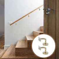 2pcs stainless steel wall mounted stair handrail bracket banister rail support
