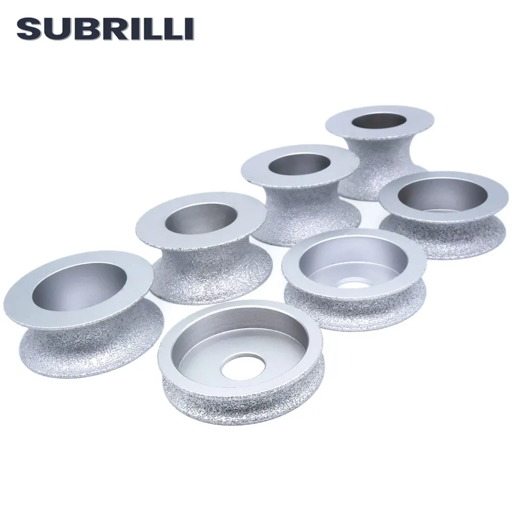 SUBRILLI Diamond Grinding Wheel Vacuum Brazed Full Bullnose Router Bit Profiling For Stone Granite Edge Abrasive | Инструменты