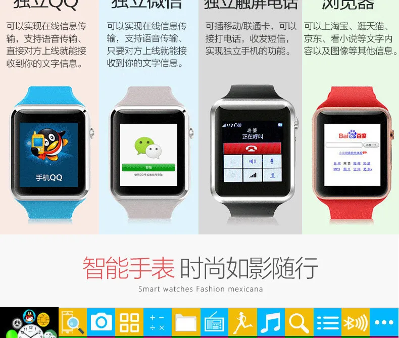 A1 наручные часы Bluetooth Смарт часы спортивные Шагомер с сим-камерой Smartwatch для Android PK IWO 8 DZ09 часы