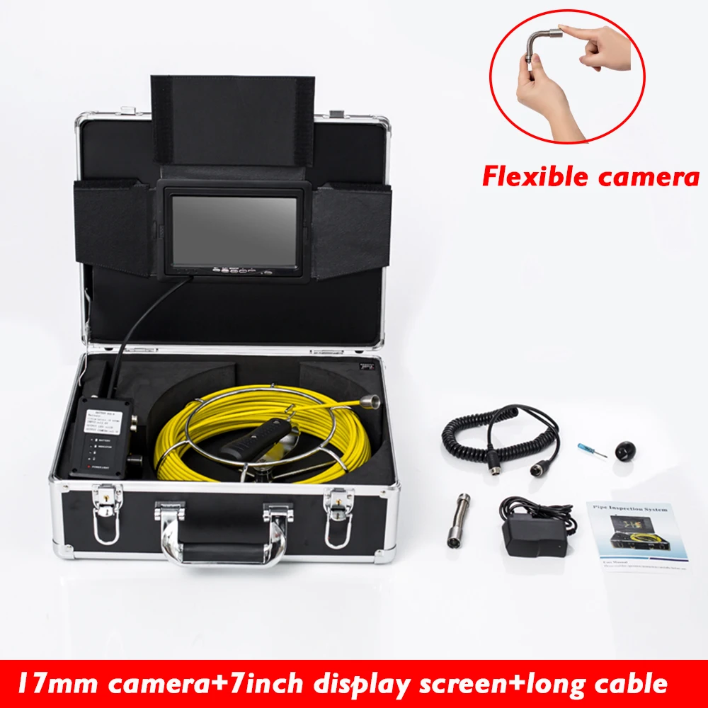 

17mm Camera For Sewer Inspection Service Video Inspection Sewer Pipe Camera With 7inch Display Waterproof Camera