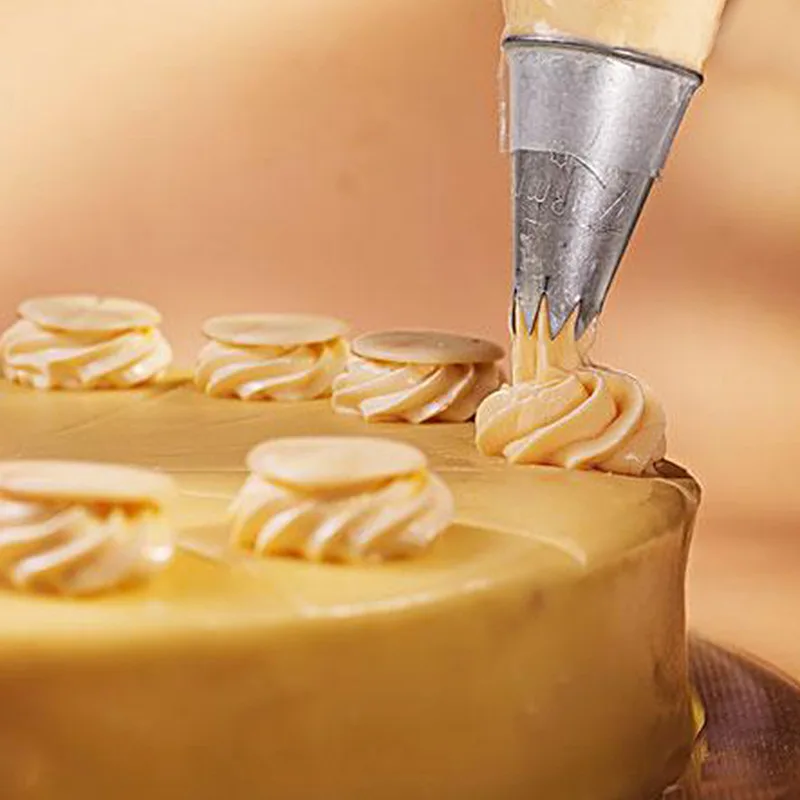 8 шт./пакет силиконовые глазировки Крем кондитерский мешок + 6 Нержавеющая сталь