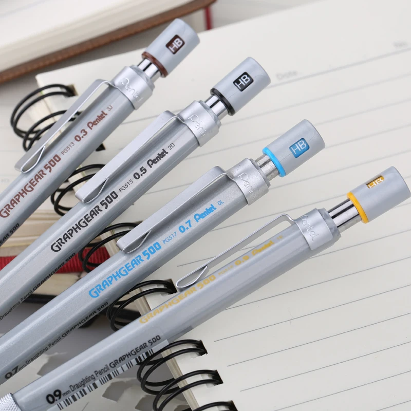 Металлический карандаш Pentel pg513/515/517/519 механический 0 3 5 7 9 мм | Канцтовары для офиса