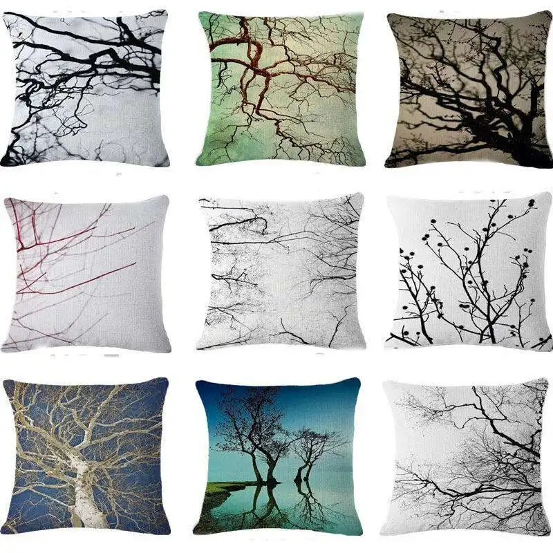 Ветка дерева наволочка хлопок лен чехол с принтом наволочки для офиса дома