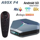 ТВ-приставка A95X F4, Android 10, RGB, Amlogic S905X4, 4 Гб ОЗУ, 32 ГБ, 64 ГБ, 128 Гб ПЗУ, поддержка 5G, ТВ-приставка Dual Wifi vs A95X F3