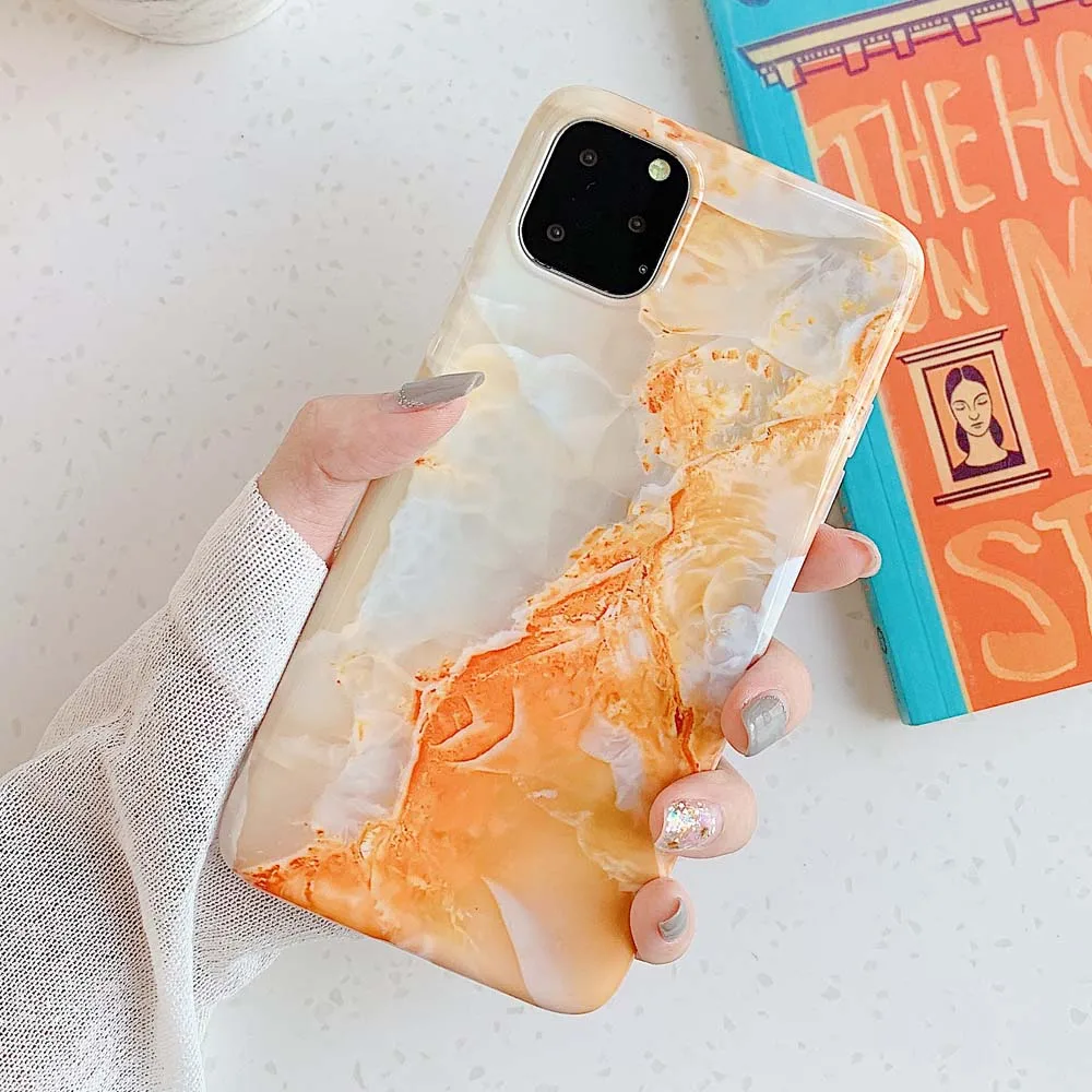 Роскошный мраморный силиконовый чехол для телефона для iphone 11 Pro XS Max X XR 7 8 6 6S Plus Чехол Мягкий ТПУ задняя крышка для iphone 8 7 Plus Funda - Цвет: MYL1
