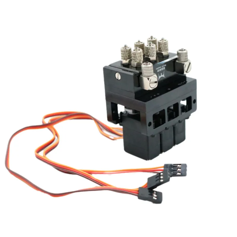 Billig Legierung 3CH Hydraulische Öl Ventil Controller Mit Servo Richtungs Ventil Für 1/14 1/12 RC Lkw Kipper Dump Loader Bagger Teile