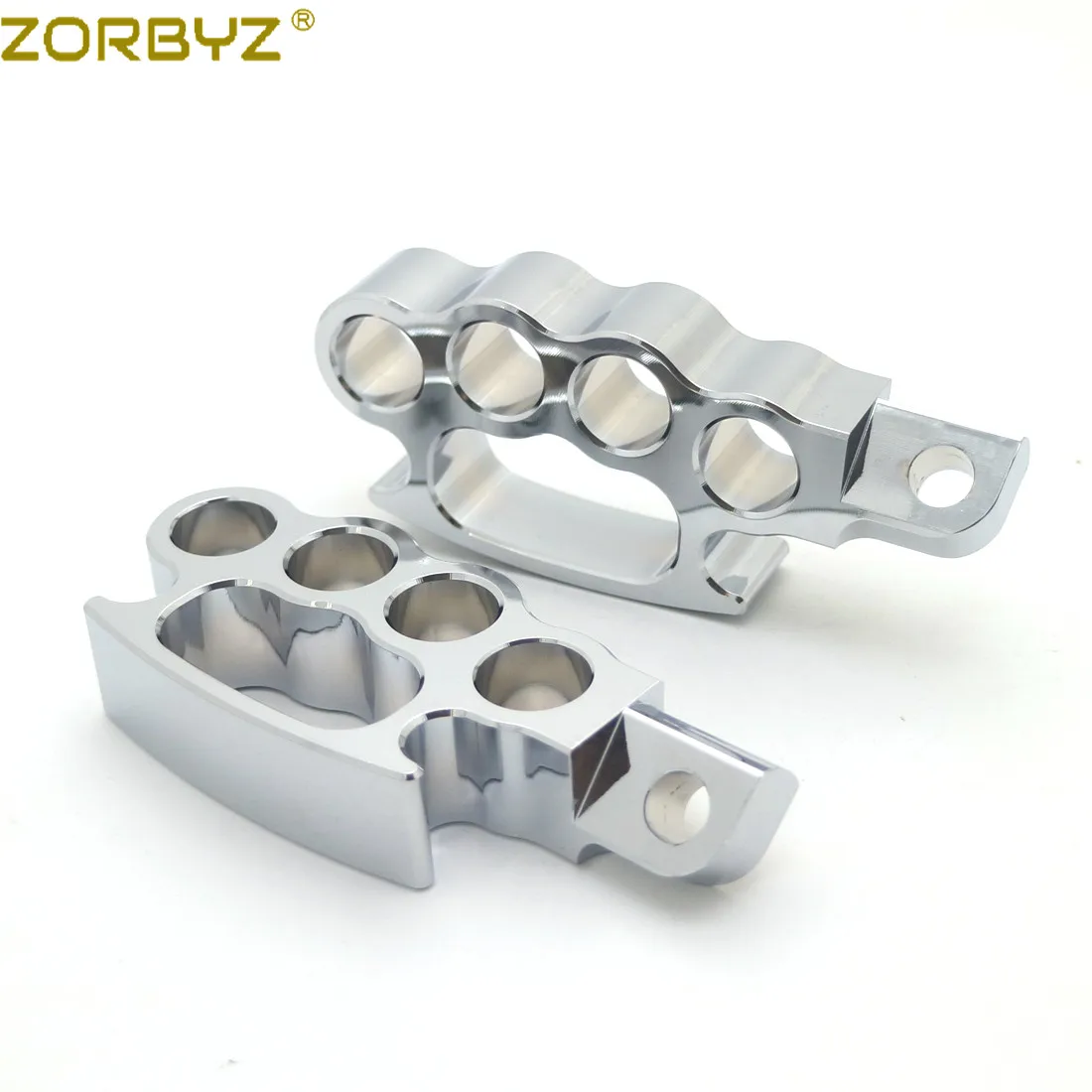 ZORBYZ мотоцикл черный управление подножки Летающий костяшки опорные подножки на заказ педаль для Harley V-Rod Sportster XL Dyna Soft - Цвет: Chrome