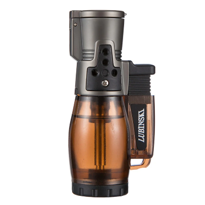 LUBINSKI 3 синий фонарь Зажигалка для сигар портативная ветрозащитная струйная