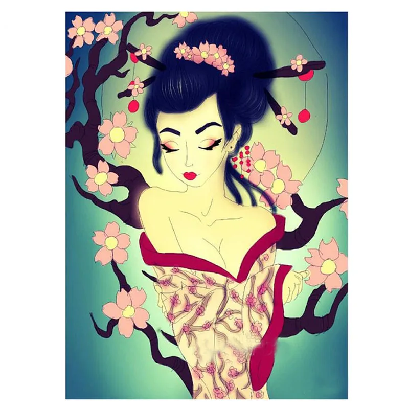 

5D diamond embroidery Japanese Anime girl Diy full drill square diamond painting mosaic picture of rhinestones cartoon