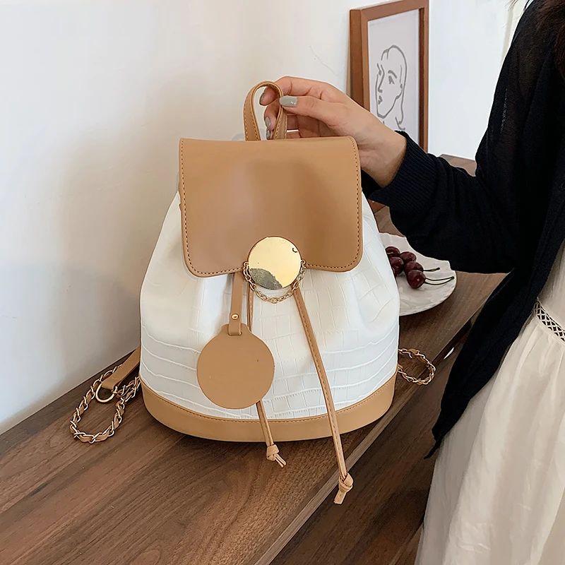 

Designers Luxury BackPack Shoulder Y2k Bags High Quality Casual PU Leather for Ladies 2021 Women Bag for Study
