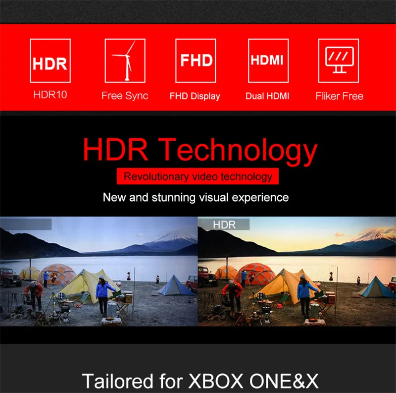 G-STORY 11,6 ''HDR FHD 1080P Портативный игровой монитор для ухода за глазами для Xbox One S и Xbox One X с FreeSync