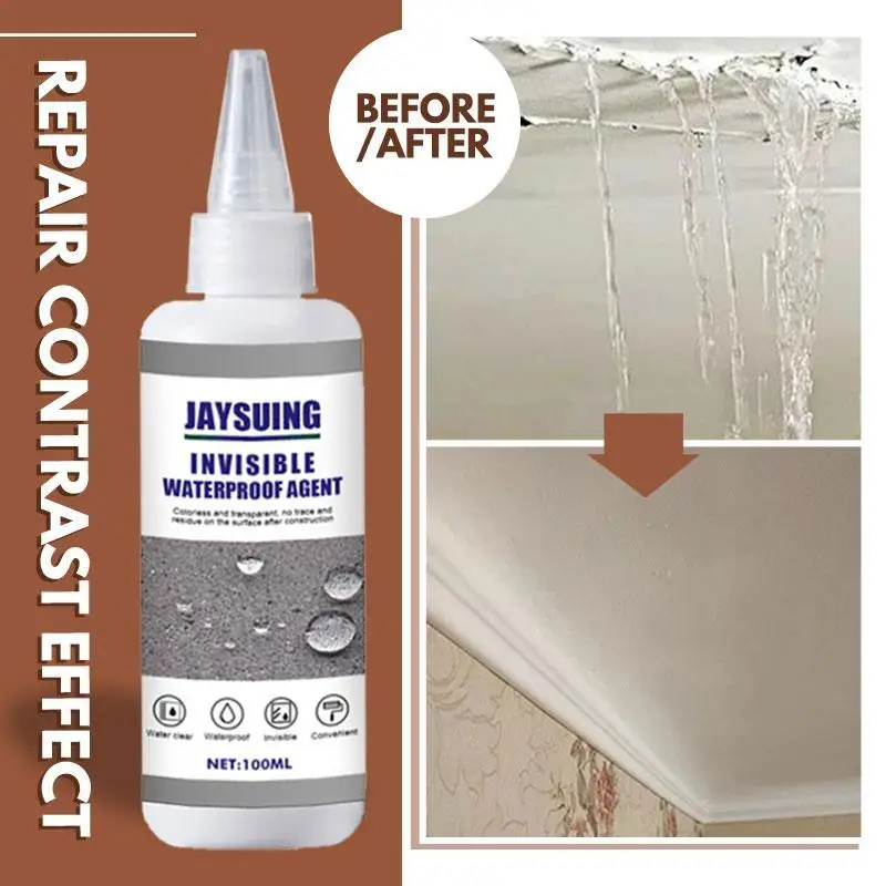 

100ML Super Waterproof Anti-Leakage Agent for Repair Toilet Bathroom Tile Wall Cell Roof Watet Leakage Coating Spray Adhesive