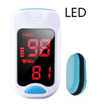 LED blue case Пальцевой Пульсоксиметр De Dedo Pulso Oximetro домашний семейный Пульс оксиметр Pulsioximetro пальцевой Пульсоксиметр CE светодиодный O светодиодный - Цвет: LED blue case