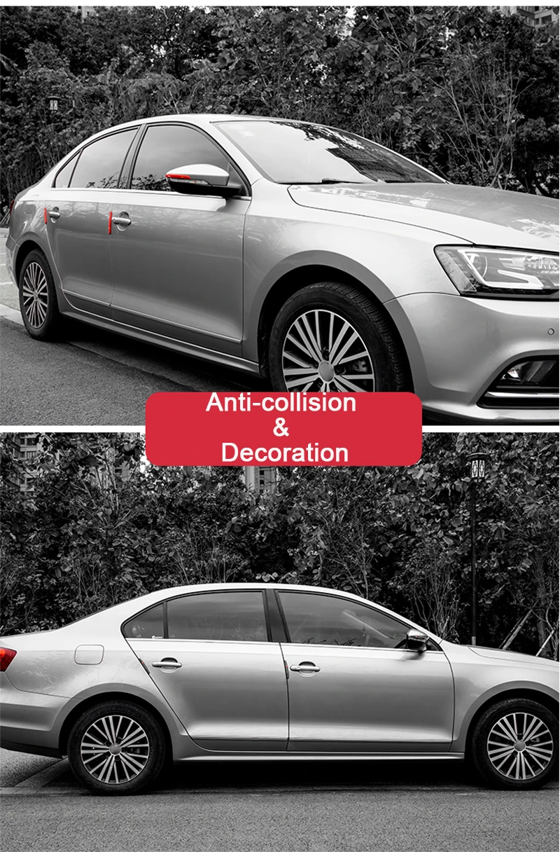 6PCS Auto Car Door Guard Edge Protector Door Anti-collision Sticker Rear View Mirror Anti-scratch Protector Door Trim Accessorie