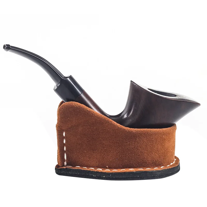 

High quality retro Cowhide Pipe Holder Portable Pipes Rack Holders Tobacco Smoking Stand/Holder Tool Accessories