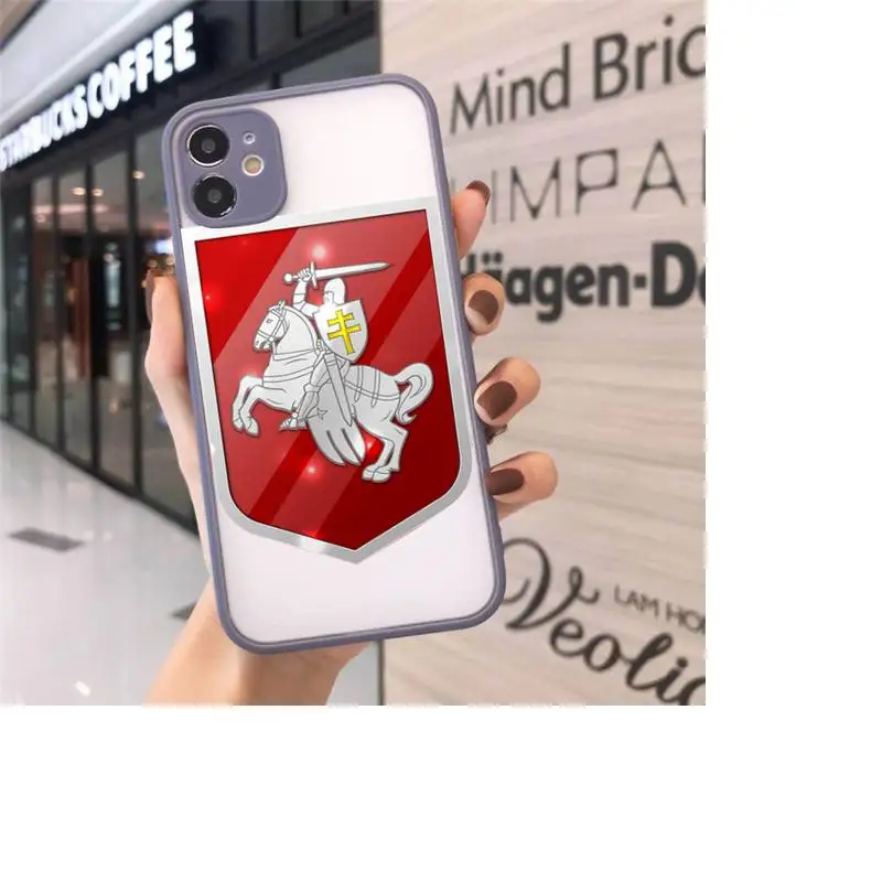 

Republic Belarus National flag Phone Cases Matte Transparent for iPhone 7 8 11 12 s mini pro X XS XR MAX Plus cover funda