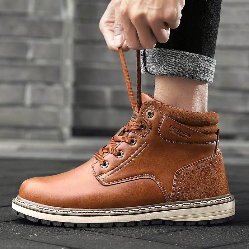 

Designer Men Shoes Casual Shoes For Men High Sneaker 2020 Mens Leather Man Shoe Sports Men's Winter Hip Hop Fashion