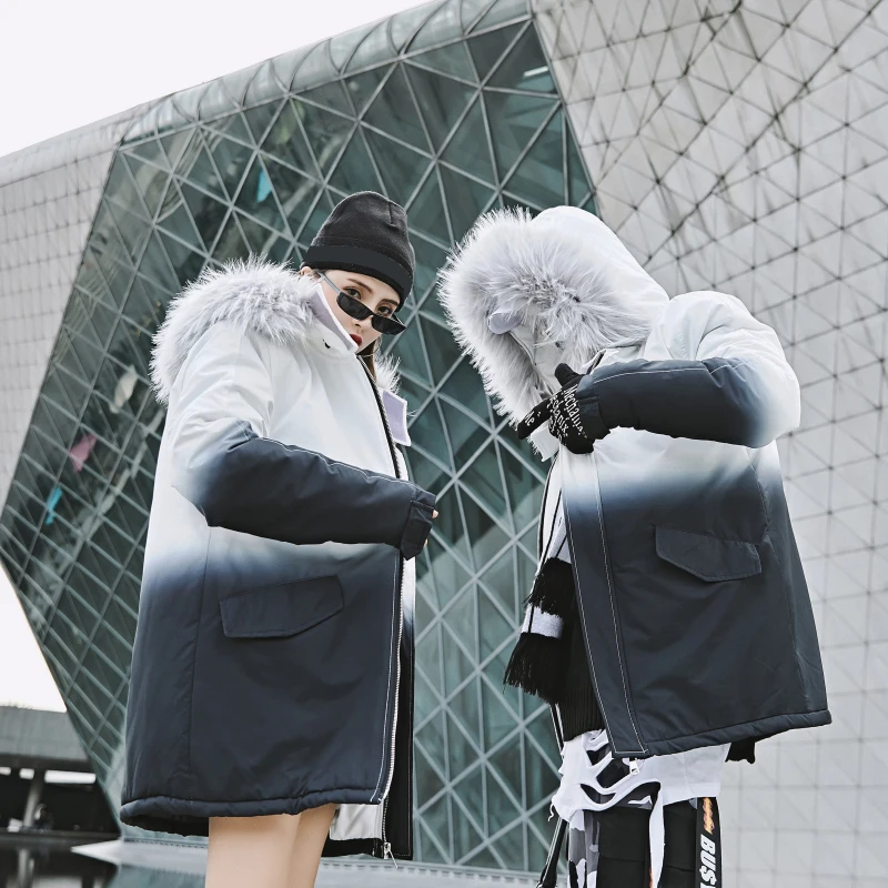 Куртка мужская зимняя с меховым воротником и капюшоном 2019 | Мужская одежда