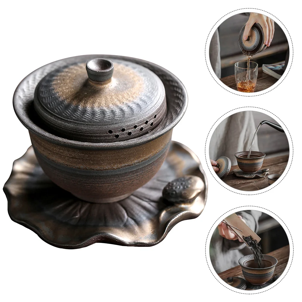 

1 шт. чайная чашка с крышкой, креативное блюдцо, керамический чайник, чайная посуда, Декор