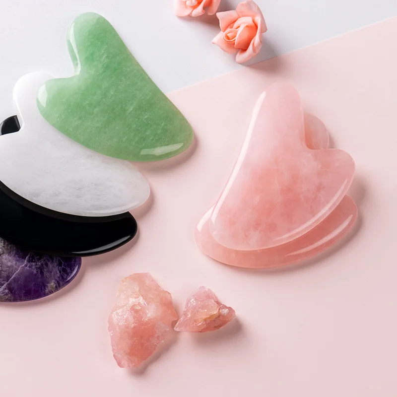 

Natural Jade Facial Beauty Scraping gua sha Massage Tools
