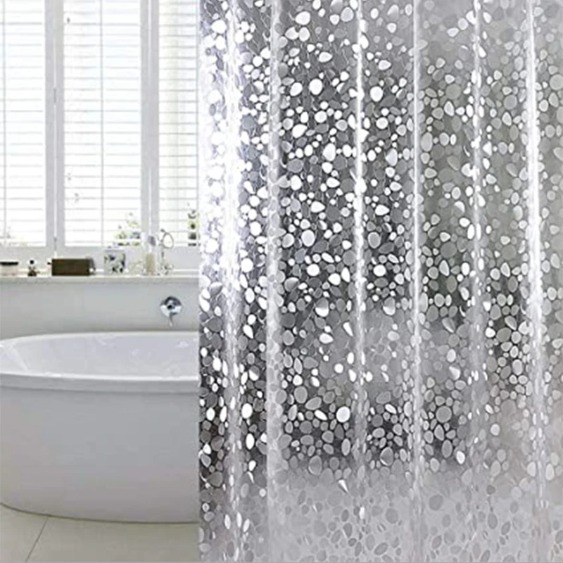 

Modern Waterproof Shower Curtain Bath Transparent Shower Curtain Bedroom Sheer Curtains Rideau De Douche Bathroom Accessories