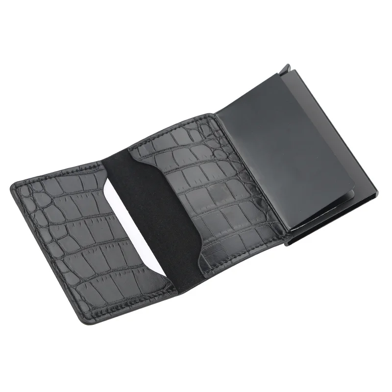 

New Men And Women Crocodile leather smart wallet multi-card position purse bank card holder rfid automatic pop-up wallets