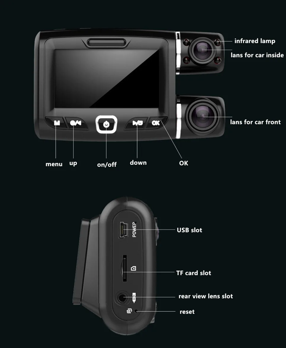 3 объектива FHD1080P автомобильные камеры Sony сенсор Передняя и задняя линза