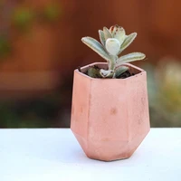 round diamond design concrete candle cup vessel mold succulent potted cement tank silicone mold plaster mold