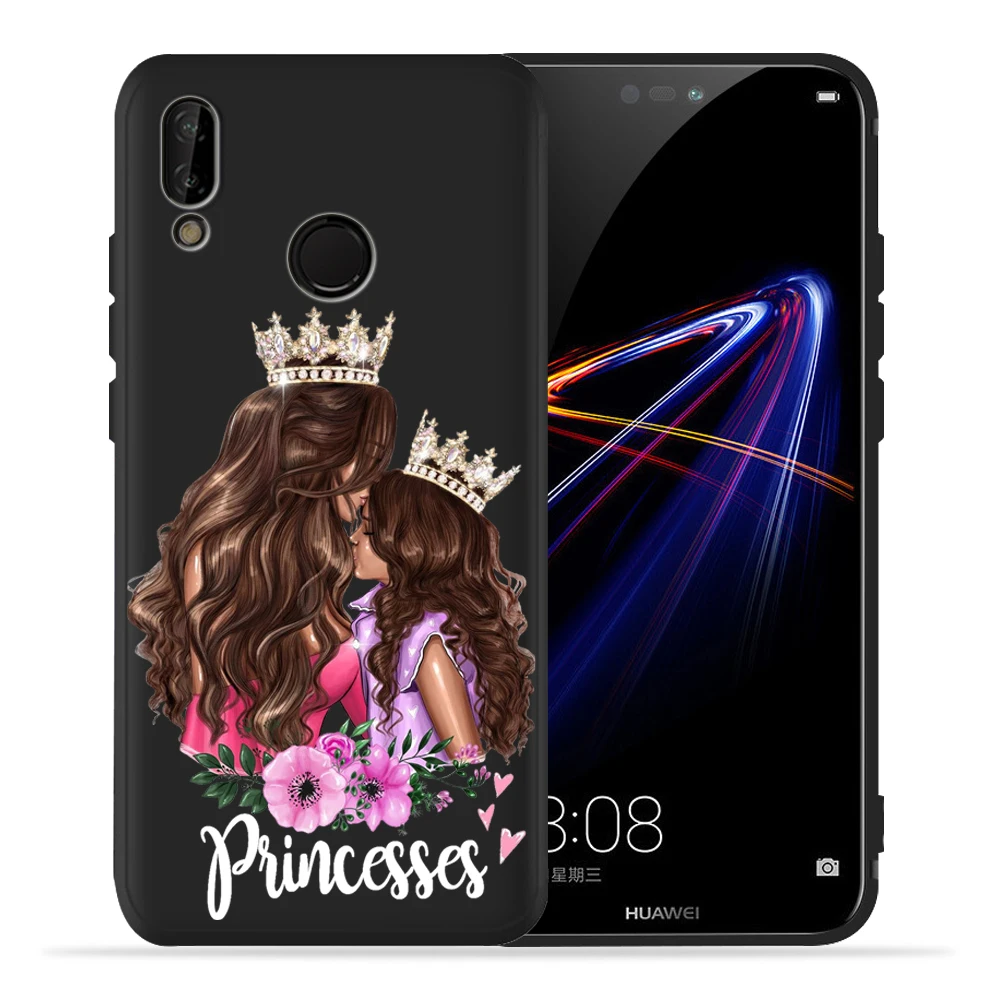 Модный черный чехол для телефона Mam Super Mom baby girl для huawei P30 P20 Lite Pro P10 P9 Lite mate 20 30 10 Lite, мягкий чехол для Etui