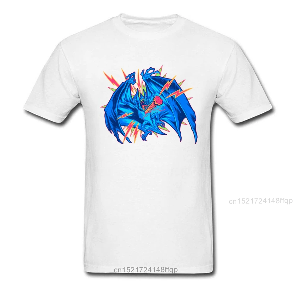 Крутая футболка с рисунком вампира летучей мыши 2018 черная коротким рукавом для