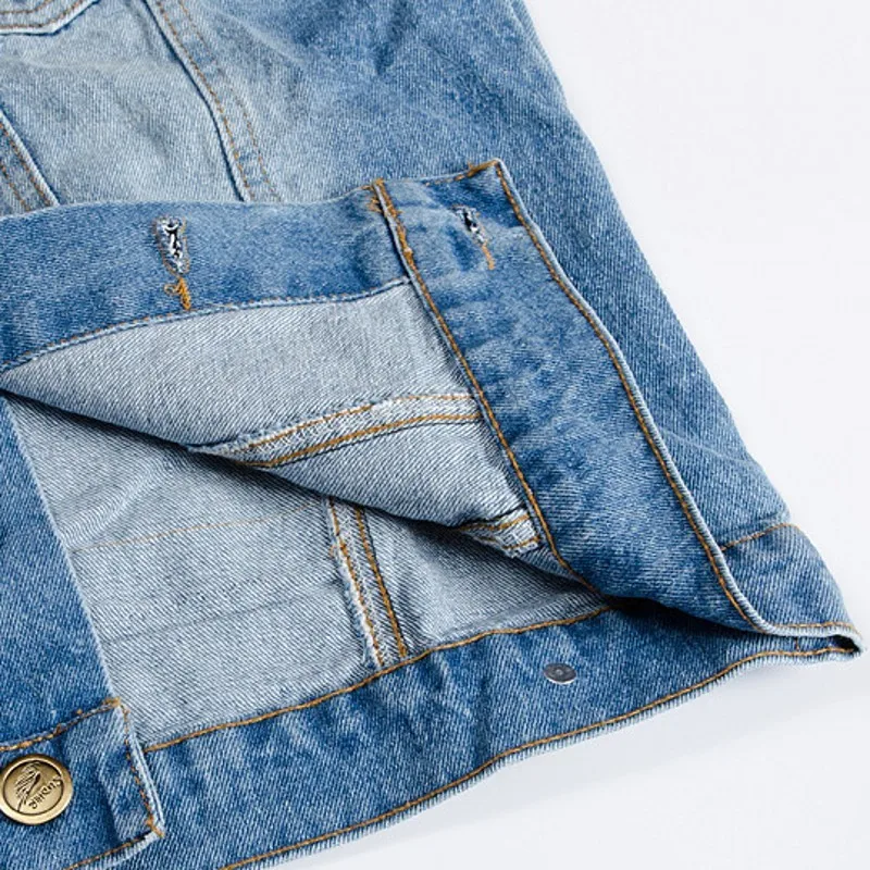 Модные министерство охраны окружающей среды камуфляж пэчворк джинсовое пальто