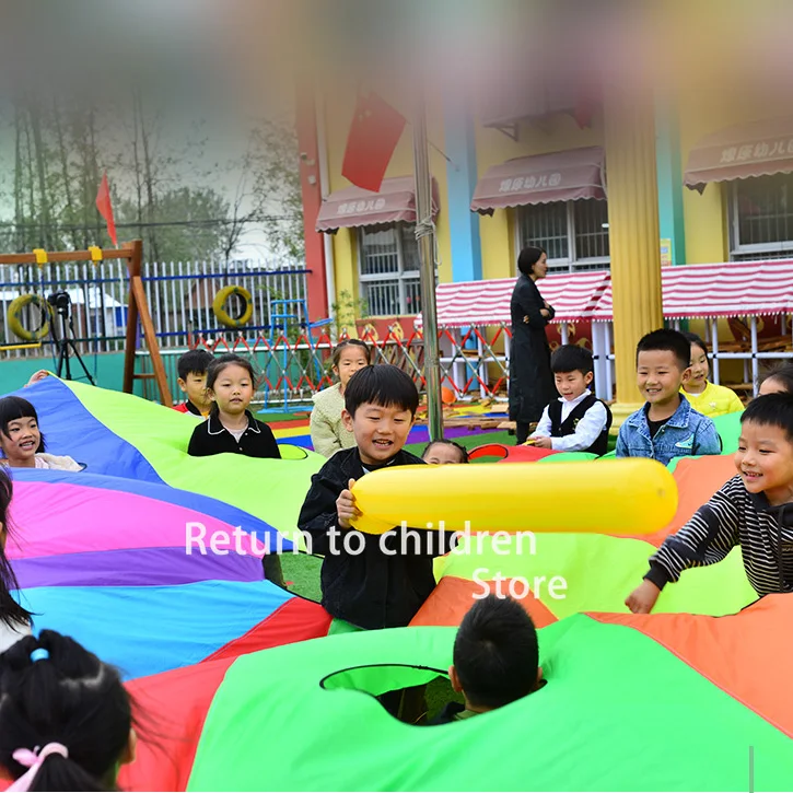 2М/3М/3,6М/6М Диаметр на открытом воздухе Радужный зонт-парашют игрушка прыжковый мешок Баллут Командная игра подарок Земля Мышь.