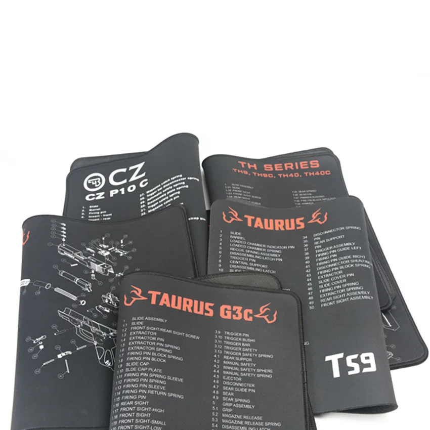 Резиновый коврик для чистки пистолета Телец G2C G3C TS9 TH9 TH40 CZ P10 C F Glock 17 19 22 25 26 28