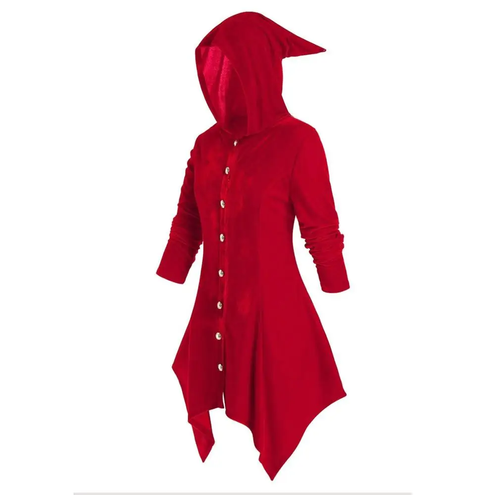 Женское модное платье с капюшоном на Хэллоуин Женская яркая блузка длинным