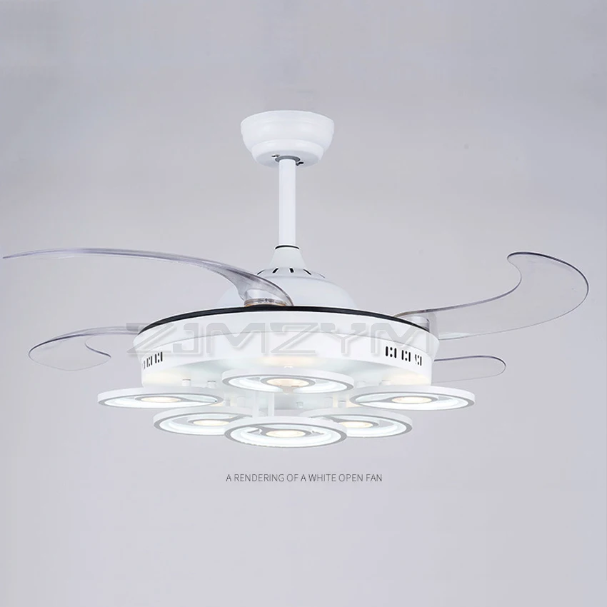 42 дюйма Невидимый потолочный вентилятор-светильник светодиодный пульт