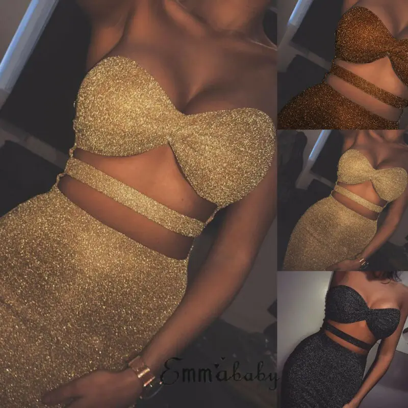 Сексуальное женское платье без рукавов бретелек блестящее облегающее яркое с
