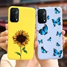 Чехол для Oppo A74 симпатичный чехол с подсолнечником OppoA74 CHP2219, Мягкая силиконовая задняя крышка для Oppo A74 5G CPH2197, чехол для телефона s OppoA74