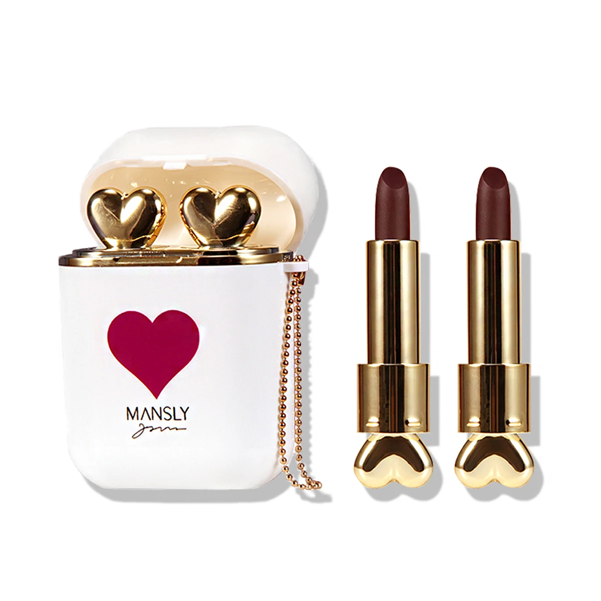 MANSLY 2 шт./компл. матовая губная помада Красная стойкий водостойкий увлажняющий