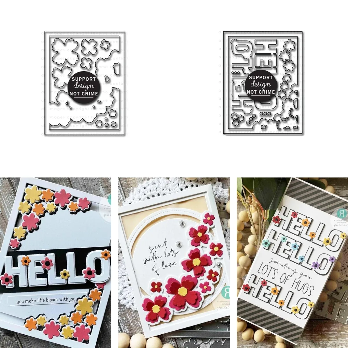 

Flower Hello Daisy Floral Chain Dies New Arrival 2021 Scrapbook Diary Decoration Stencil Embossing Template Diy Greeting Card