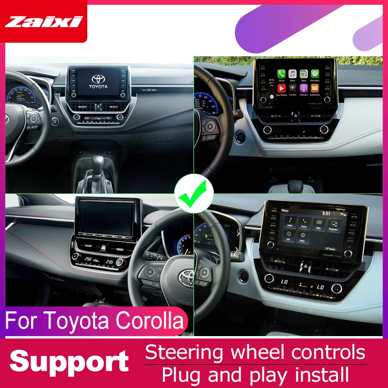 

ZaiXi 2 DIN Auto Player GPS Navi Navigation For Toyota Corolla 2017~2019 Car Android Multimedia System Screen Radio Stereo