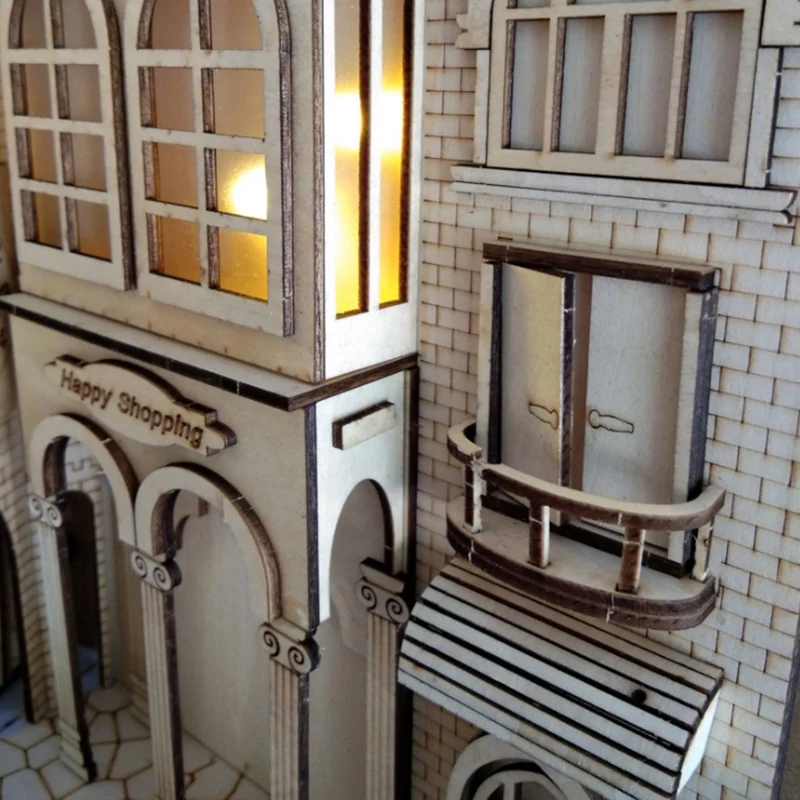 BESTDIY KIY Diagon Alley Wooden Book Nooks Art Bookends в европейском городе съемные украшения для книг
