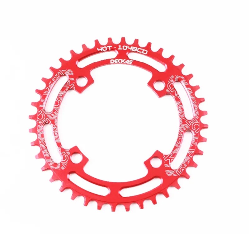 DECKAS круглый 104BCD 40/42/44/46/48/50/52T горный велосипед Звездочка MTB велосипед диаметра окружности болтов(Алюминий узкая широкая цепь из колец цепь BCD 104