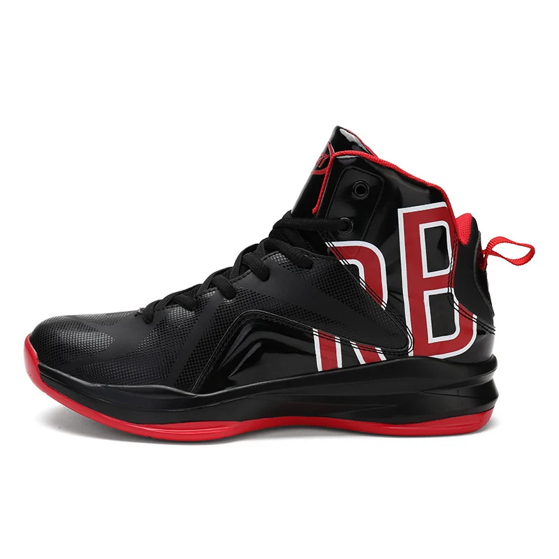 black-red Большой размер 47 Jordan баскетбольные кроссовки Мужские дышащие Спортивные Кроссовки противоскользящие Lebron James обувь для спортзала тренировочные Jordan обувь - Цвет: black-red