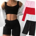Женские облегающие шорты для фитнеса, повседневные пикантные велосипедные шорты в Корейском стиле, 4 цвета, шорты для активного отдыха, танцев, велоспорта, лето 2021