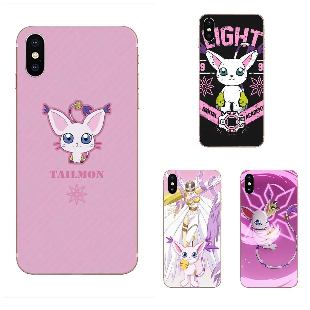 Kawaii Мультфильм Digimon Gatomon Мягкий защитный чехол для Apple IPhone X XS Max XR 4 4s 5 5C 5S SE 6 6S 7 8