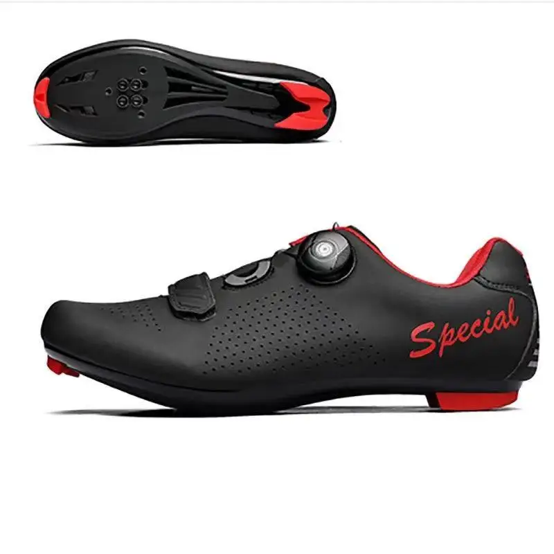 

Unisex SPD Self Lock Road Bike Shoes BOA Buckle Breathable Rubber Sole Triathlon Riding Cycling Bicycle Training Sneakers