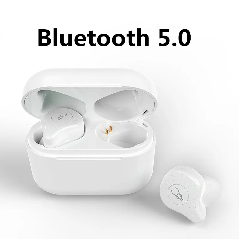 Беспроводные Bluetooth наушники 5,0 с зарядным ящиком, черные бинауральные наушники-вкладыши, спортивные наушники для бега, розовая Водонепроницаемая стереогарнитура - Цвет: moonlight