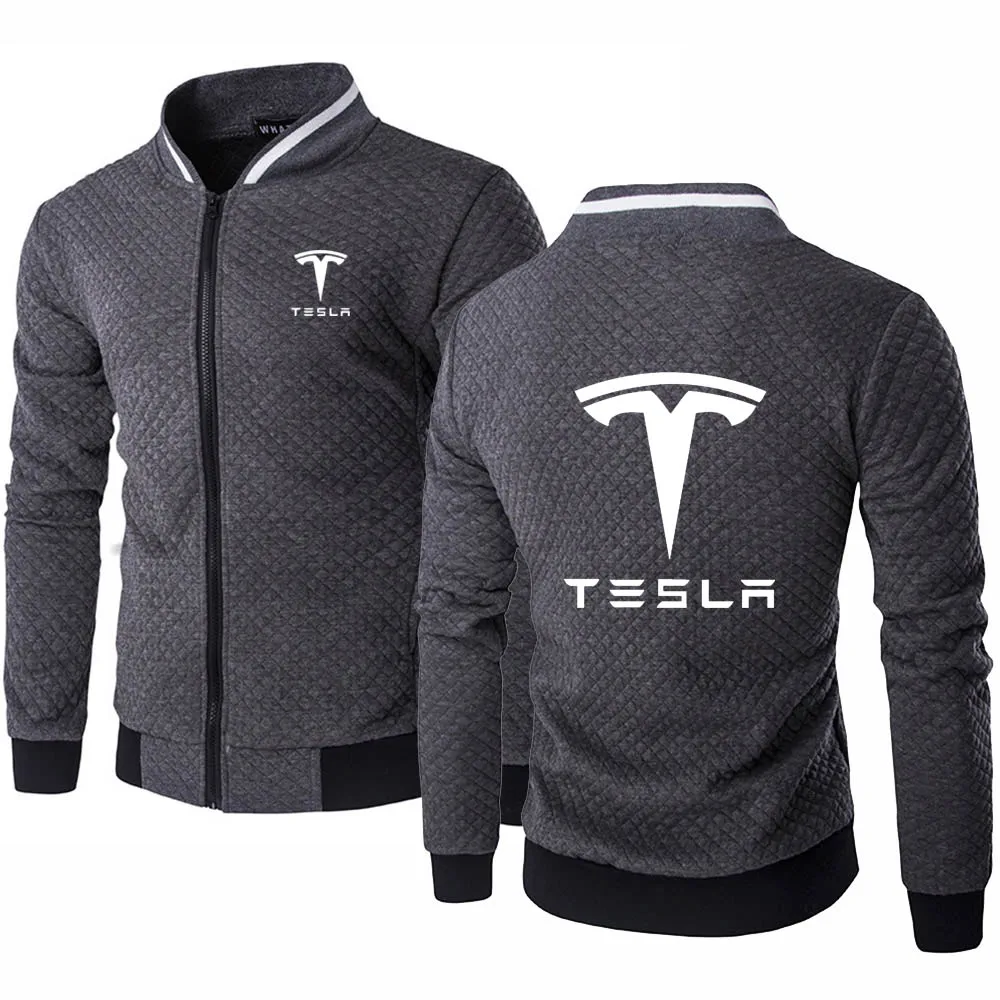 

Новинка 2021, Мужской пуловер с принтом логотипа Tesla car, весна-осень, новинка, модная Высококачественная хлопковая Повседневная Толстовка