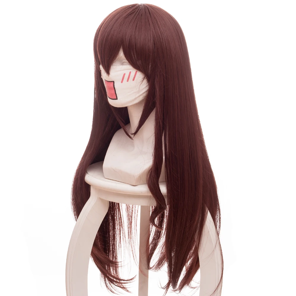 80 см Steins Gate Makise Kurisu Косплэй парик парики для вечеринок на Хэллоуин взрослых Для