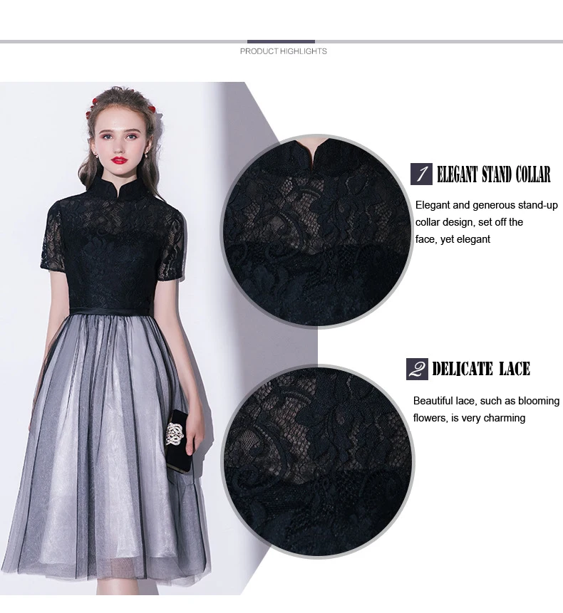Robe de soiree красивое элегантное кружевное вечернее платье модное кружевное черное вечернее платье невесты вечернее платье